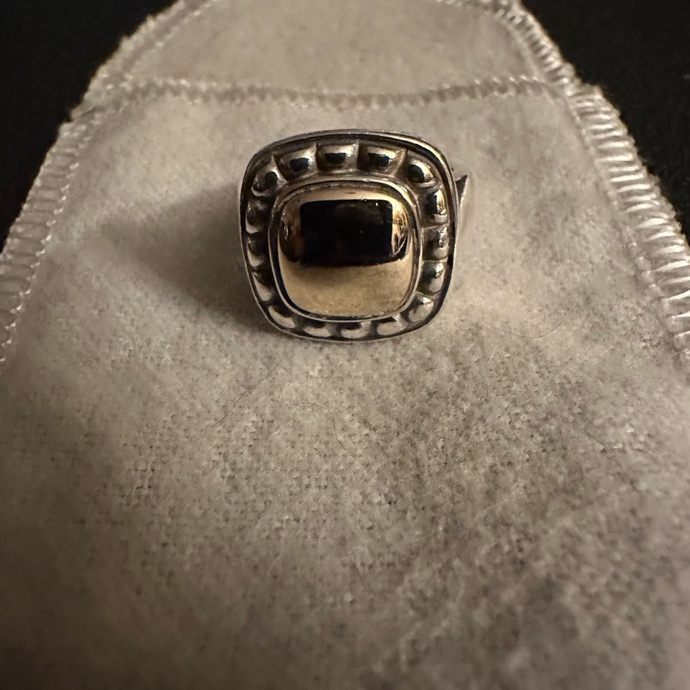 James Avery Two-toned Beaded Ring (retired), sz 5
